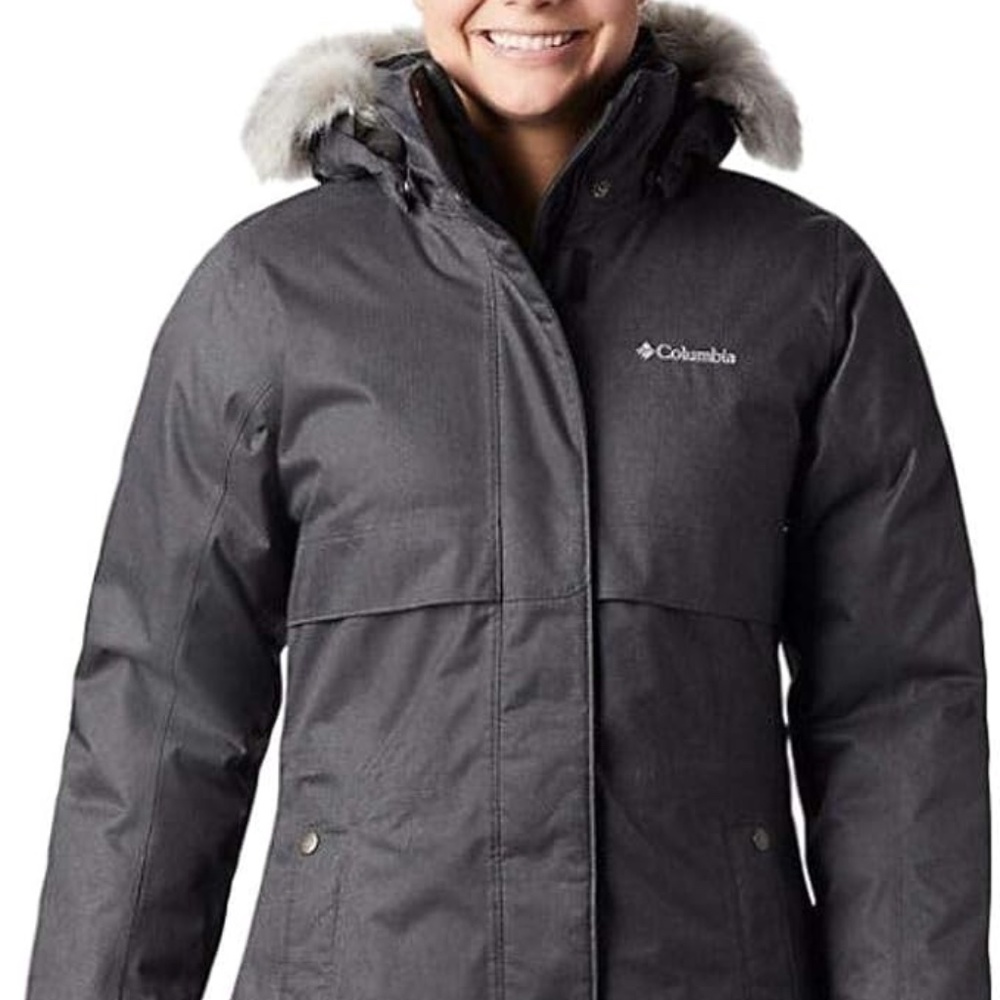 Columbia Women’s Apres Arson II Long Down Jacket, Dark Gray